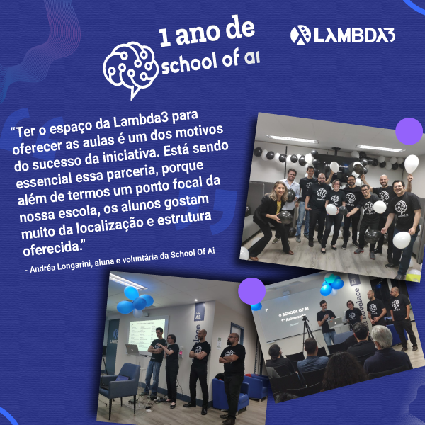 Aniversário de 1 ano da School Of Ai