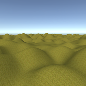 Terreno configurado a partir do valores gerado pelo perlin noise.