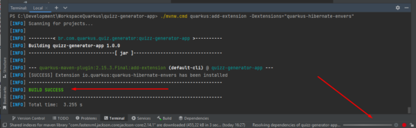 Criando e configurando um projeto em Quarkus