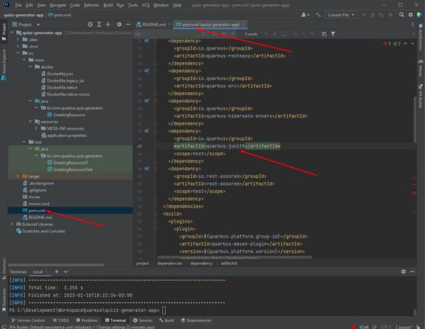 Criando e configurando um projeto em Quarkus