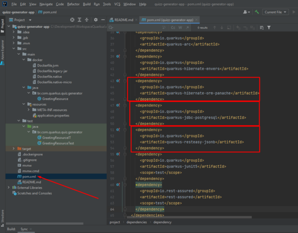 Criando e configurando um projeto em Quarkus