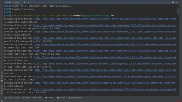 Criando e configurando um projeto em Quarkus